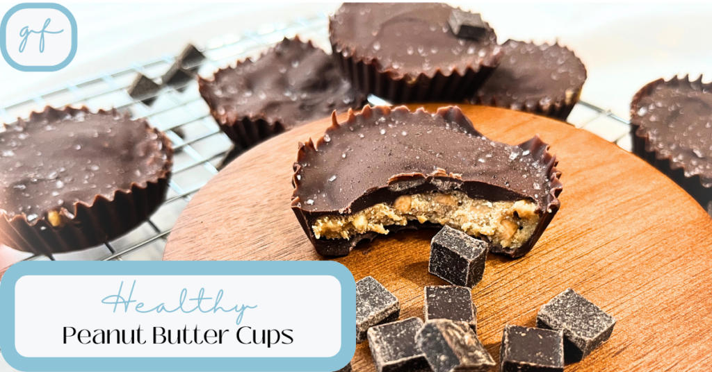 Healthy Chocolate Peanut Butter Cups Feature Image