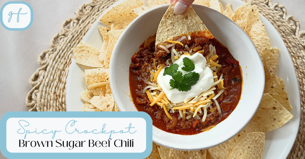 Spicy Crockpot Brown Sugar Beef Chili Feature Image