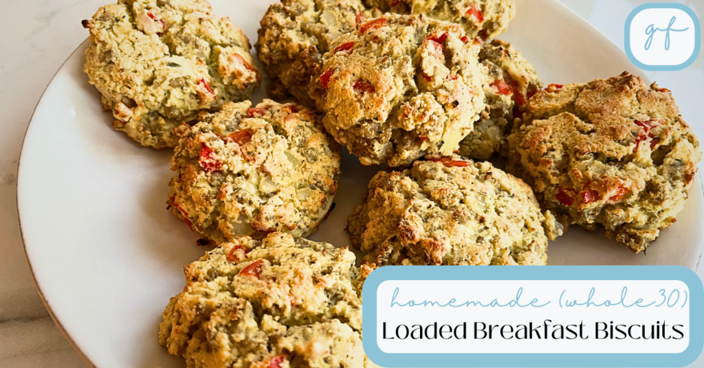 Homemade Loaded Breakfast Biscuits Recipe Post Feature Image