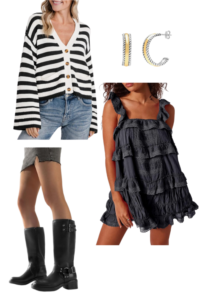 Layers and Knee High Boots