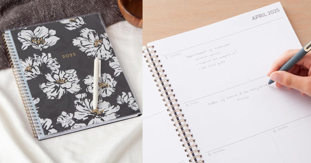Blue Sky Weekly and Monthly Planner - Cozy Morning Routine